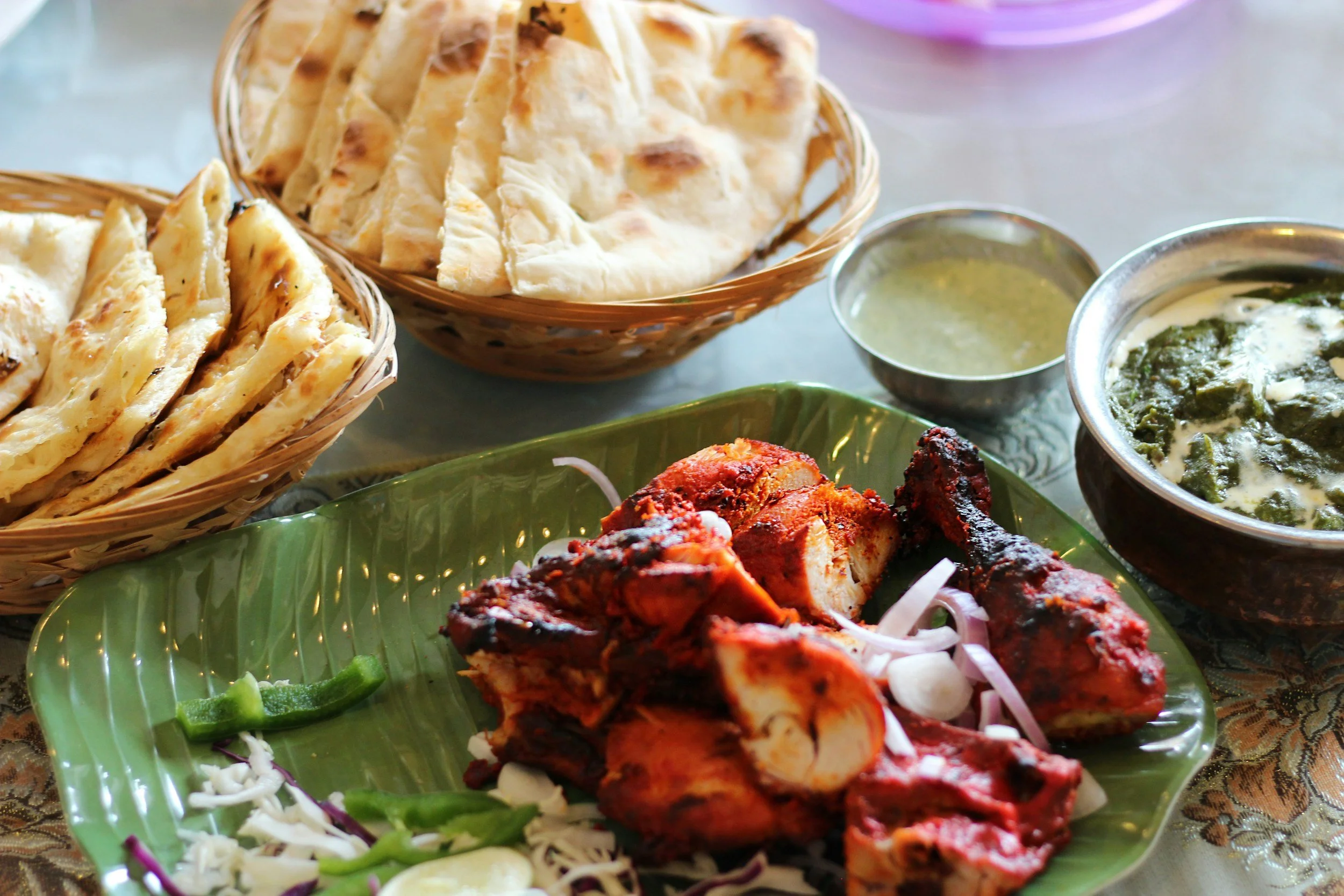Tandoori chicken platter